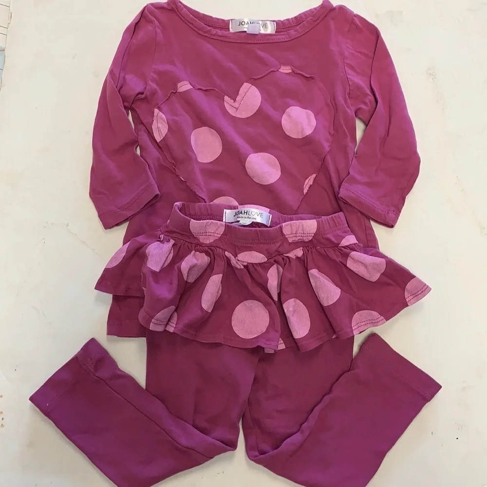 Josh Love polk dot pink outfit